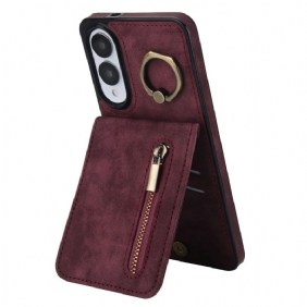 Kuori Samsung Galaxy S25 5g Edge Vetoketjullinen Lompakko Ja Rfid-teknologia