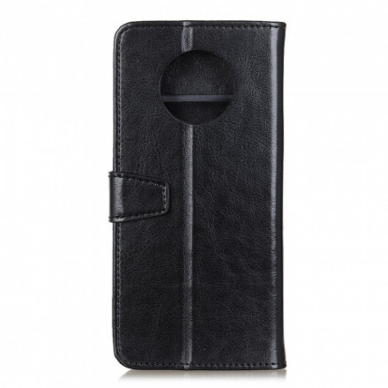 Nahkakotelo Xiaomi Redmi Note 9 5G Yksinkertainen Kiiltävä Nahkaefekti