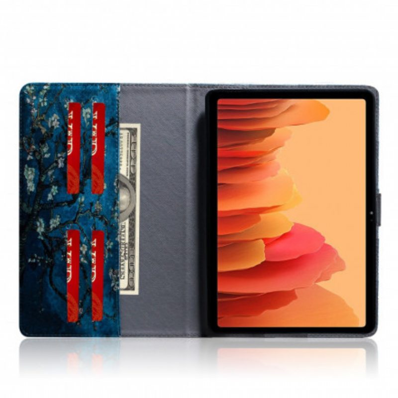 Flip Case Samsung Galaxy Tab A7 (2020) Kukkivat Oksat