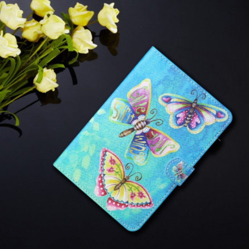 Kotelot Samsung Galaxy Tab A7 (2020) Monivärisiä Perhosia