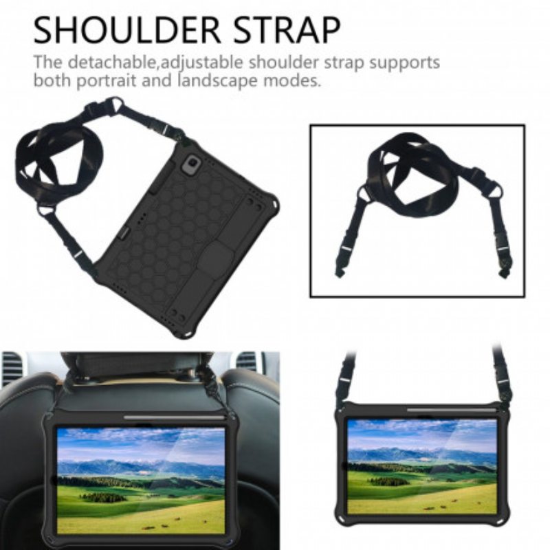 Kuori Samsung Galaxy Tab A7 (2020) Eva Strap-tuki Ja Olkahihna