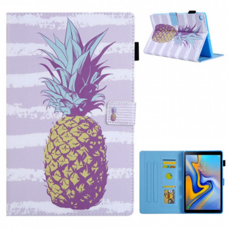 Nahkakotelo Samsung Galaxy Tab A7 (2020) Ananas Muotoilu