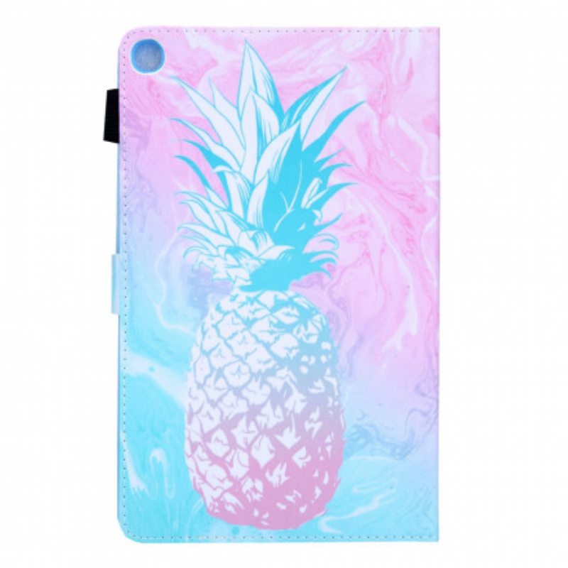 Nahkakotelo Samsung Galaxy Tab A7 (2020) Ananas Muotoilu