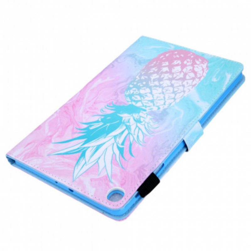 Nahkakotelo Samsung Galaxy Tab A7 (2020) Ananas Muotoilu