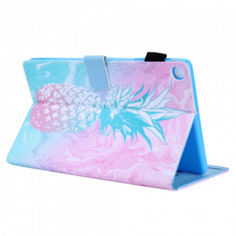 Nahkakotelo Samsung Galaxy Tab A7 (2020) Ananas Muotoilu