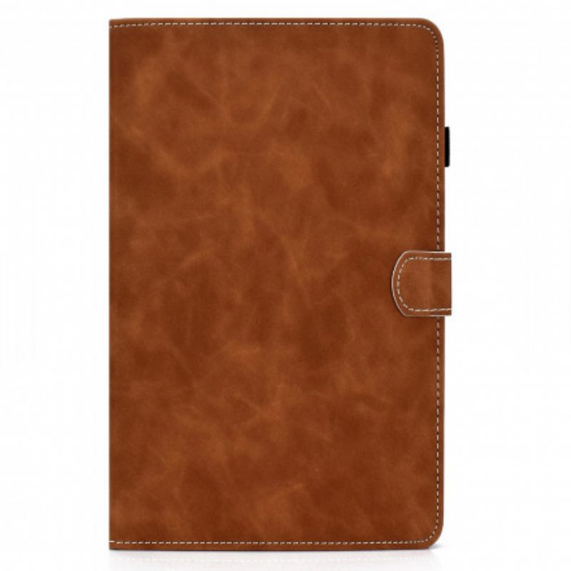 Nahkakotelo Samsung Galaxy Tab A7 (2020) Vintage Design -nahkaefekti