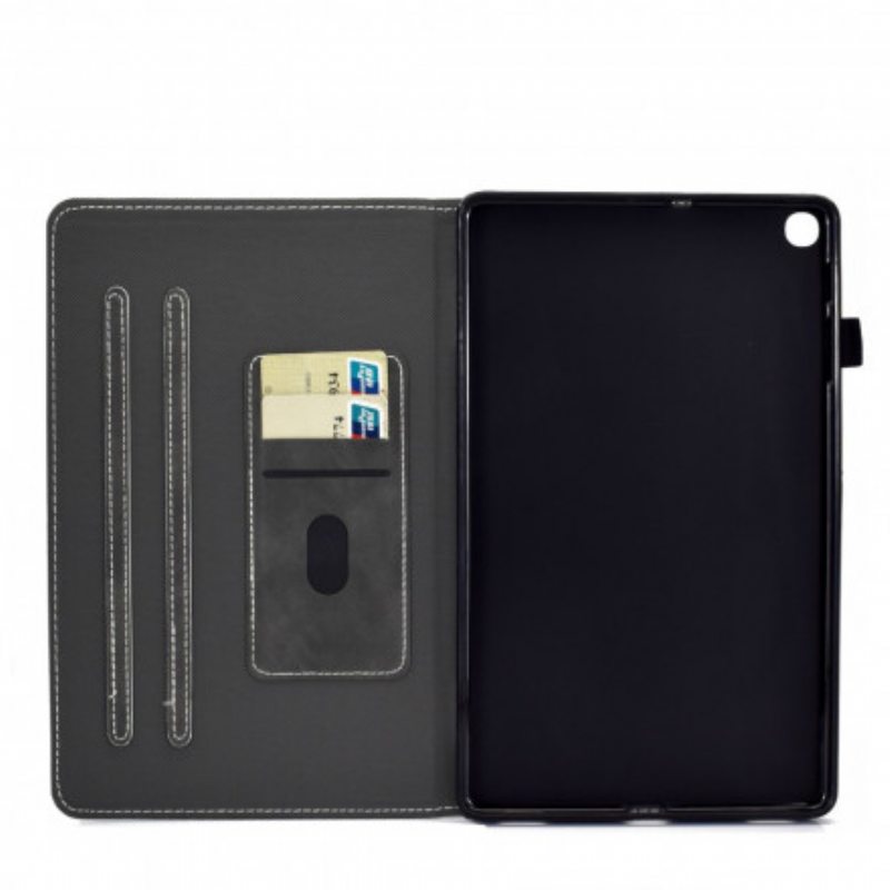 Nahkakotelo Samsung Galaxy Tab A7 (2020) Vintage Design -nahkaefekti