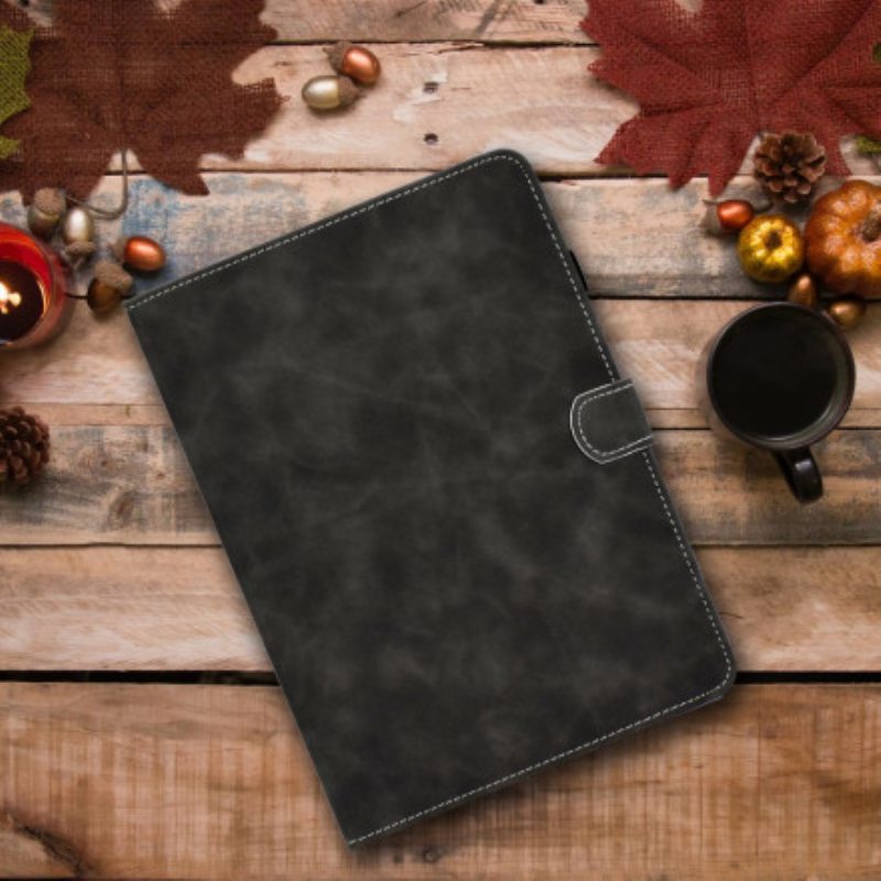 Nahkakotelo Samsung Galaxy Tab A7 (2020) Vintage Design -nahkaefekti