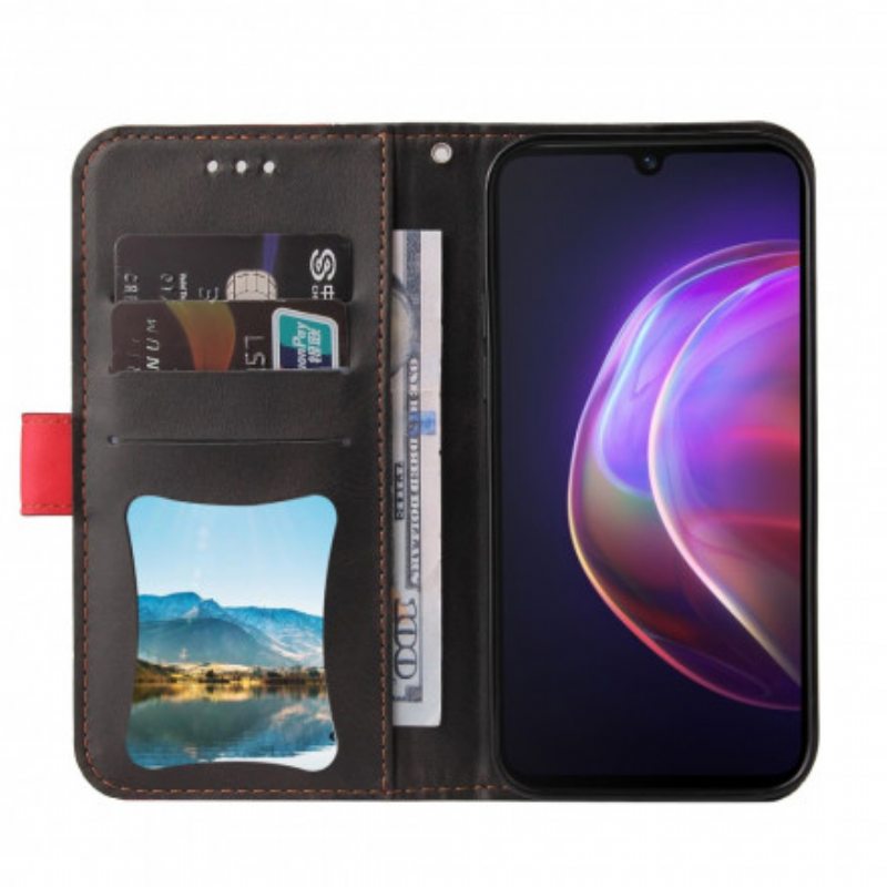 Kotelot Vivo V21 5G Värillinen Kaksisävyinen Keinonahka
