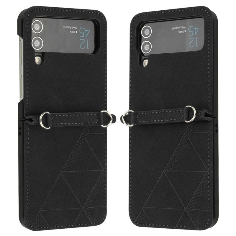 Kuori Samsung Galaxy Z Flip 4 Kotelot Flip Keinonahkaiset Kolmiot
