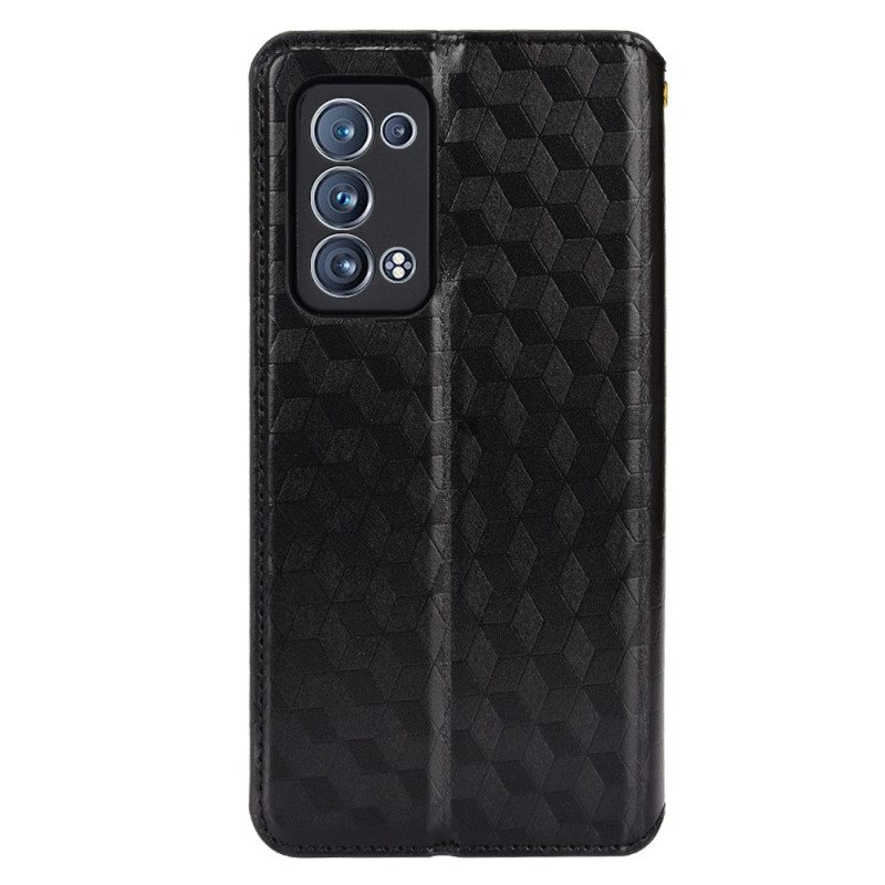 Puhelinkuoret Oppo Reno 6 Pro 5G Kotelot Flip 3d Kuutiot