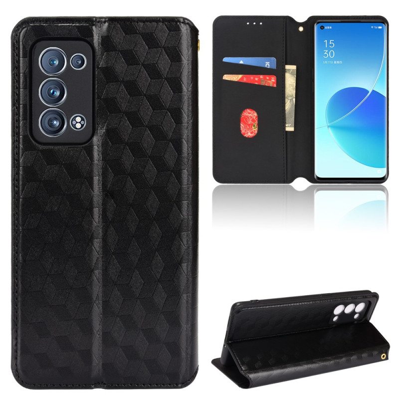 Puhelinkuoret Oppo Reno 6 Pro 5G Kotelot Flip 3d Kuutiot