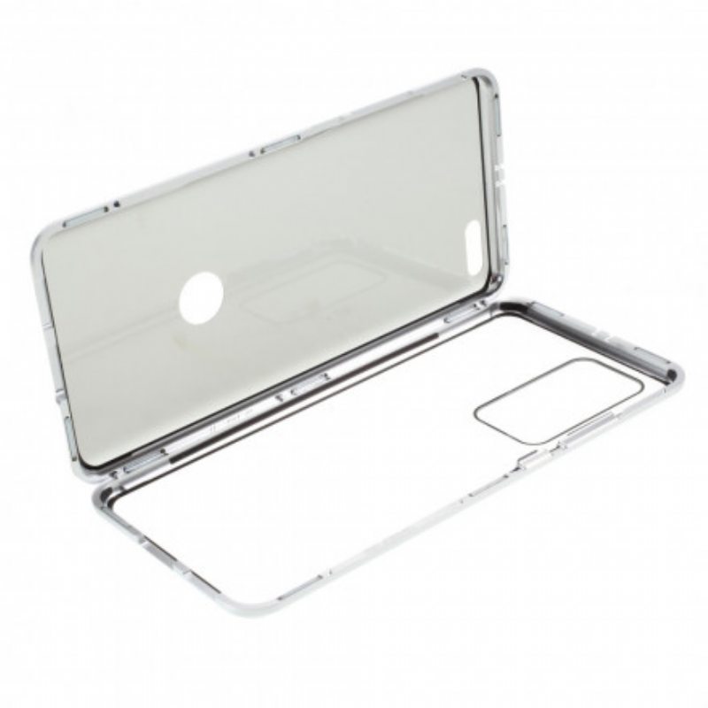 Kuori Huawei P40 Pro Metallireunat Ja Kaksoiskarkaistu Lasi