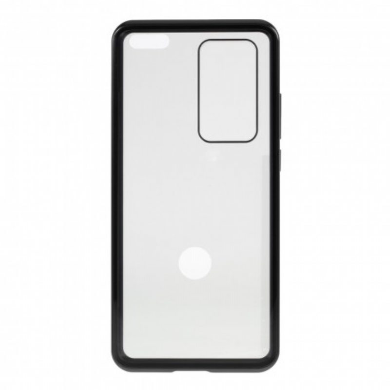 Kuori Huawei P40 Pro Metallireunat Ja Kaksoiskarkaistu Lasi
