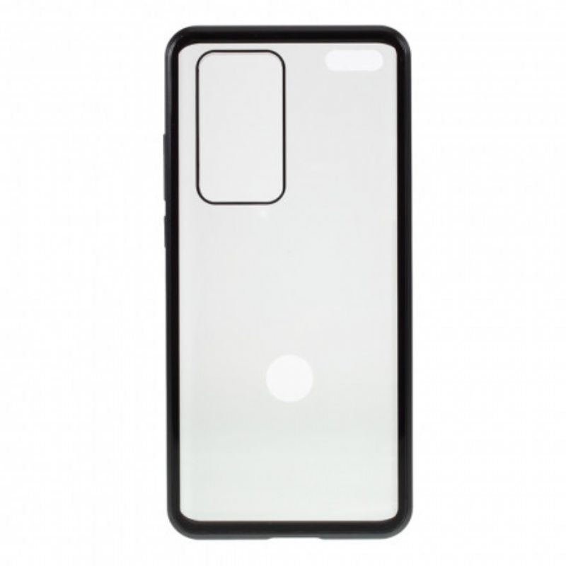 Kuori Huawei P40 Pro Metallireunat Ja Kaksoiskarkaistu Lasi
