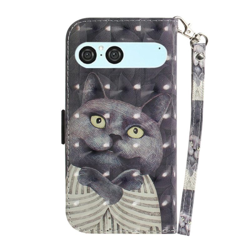 Kotelot Sony Xperia 10 Vii Harmaa Kissa -avain