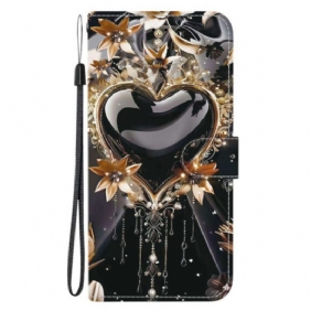 Kotelot Sony Xperia 10 Vii Musta Ja Kultainen Sydän Suojakuori