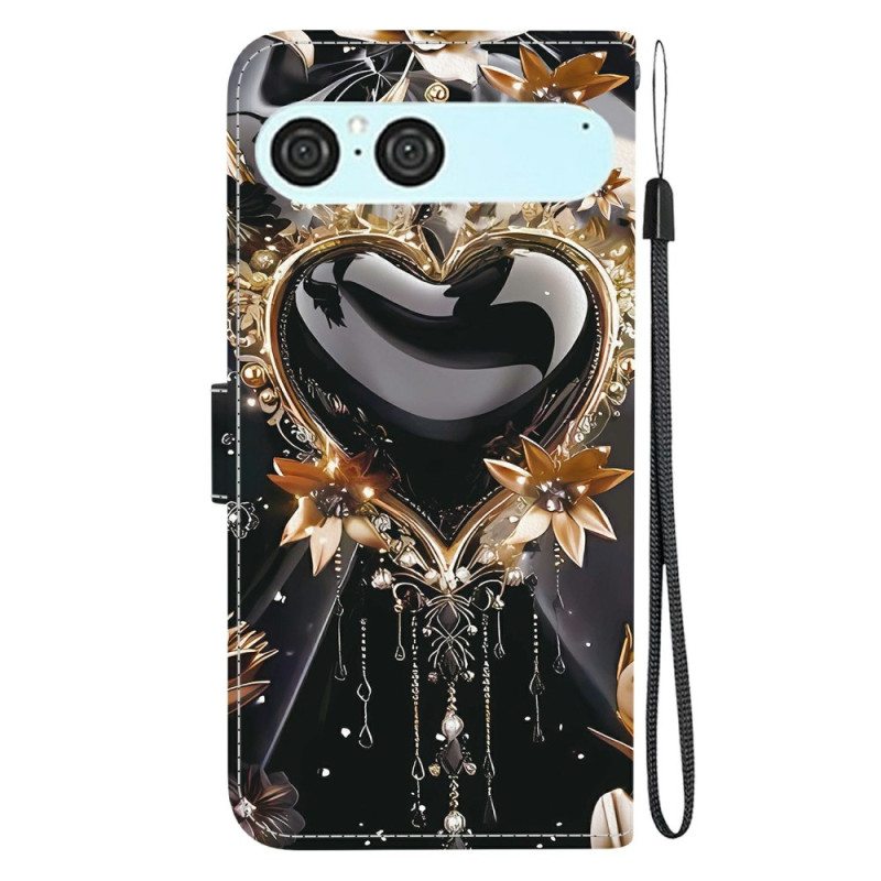 Kotelot Sony Xperia 10 Vii Musta Ja Kultainen Sydän Suojakuori
