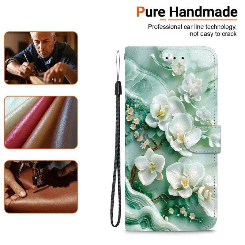 Kotelot Sony Xperia 10 Vii Valkoinen Kukkakuvio