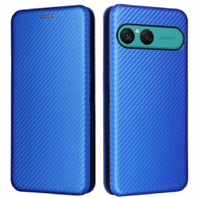 Nahkakotelo Sony Xperia 10 Vii Hiilikuitu