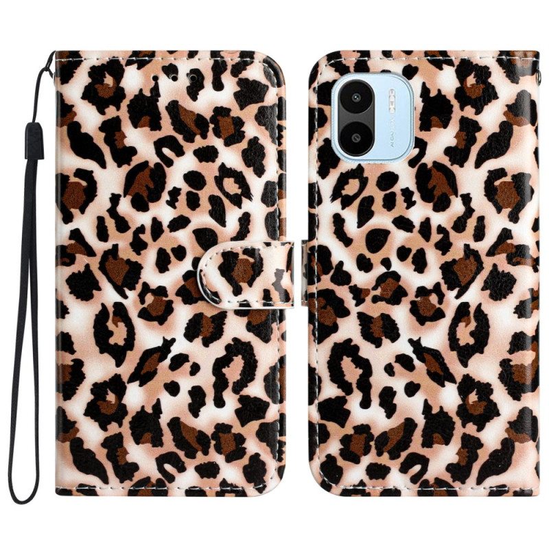 Kotelot Xiaomi Redmi A1 Suojaketju Kuori Strappy Leopard Print