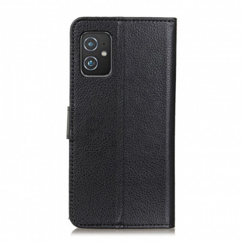 Nahkakotelo Asus Zenfone 8 Litsi Tekonahkaa