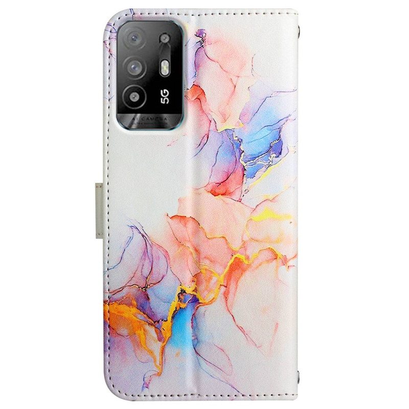 Kotelot Oppo A94 5G Marmori Kaulanauhalla