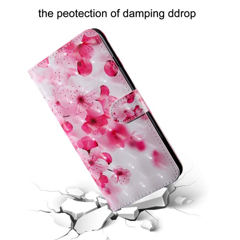 Kotelot Oppo A94 5G Ruusukukkia Kaulanauhalla