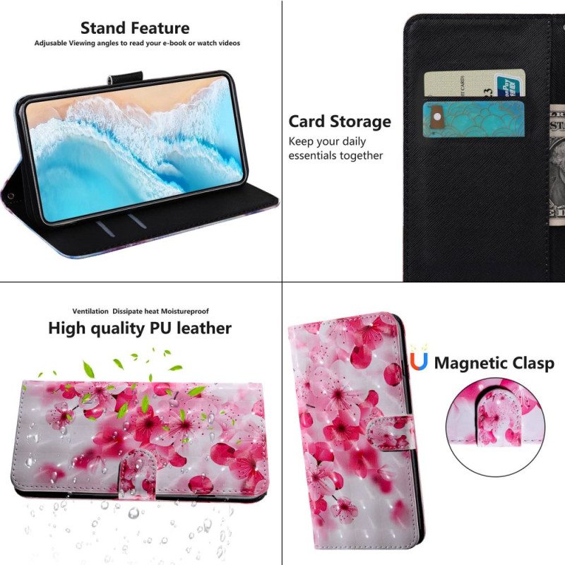 Kotelot Oppo A94 5G Ruusukukkia Kaulanauhalla