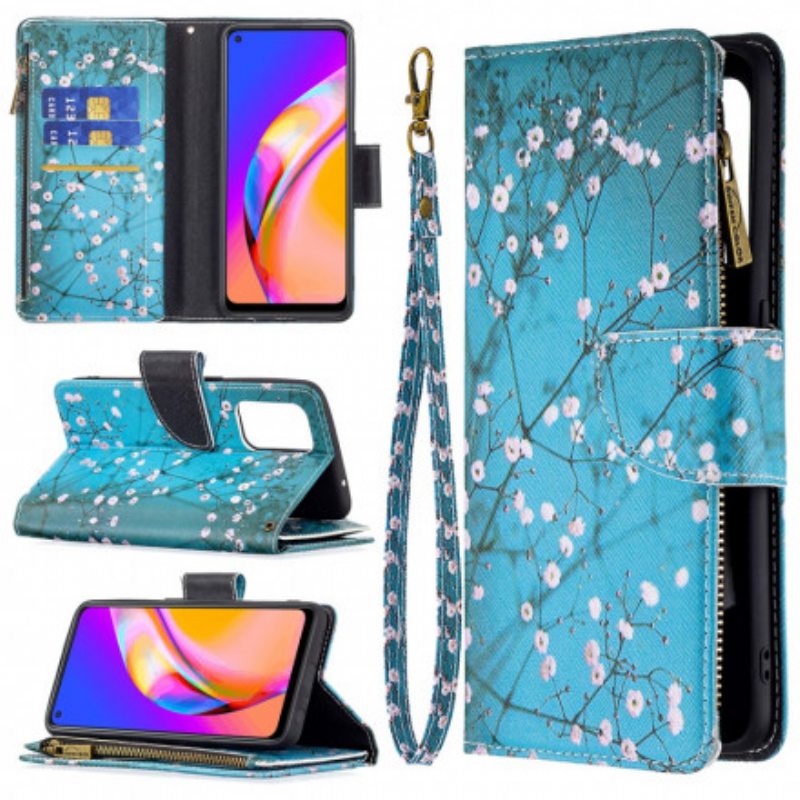 Kotelot Oppo A94 5G Vetoketjullinen Puutasku