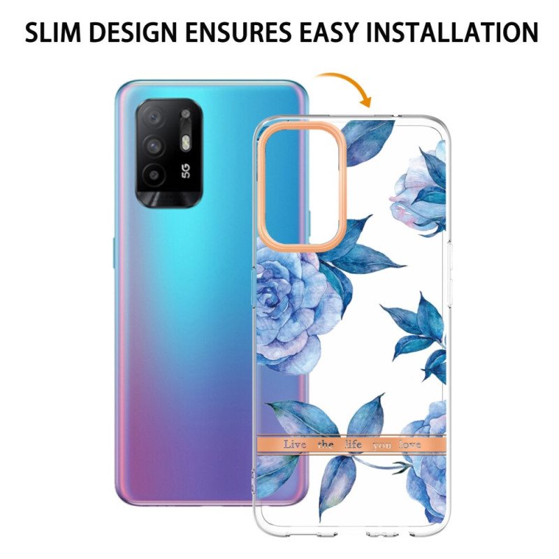 Kuori Oppo A94 5G Pionit Kukat Saumaton