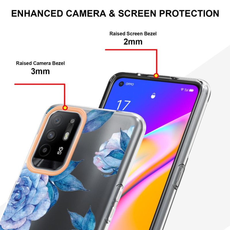 Kuori Oppo A94 5G Pionit Kukat Saumaton