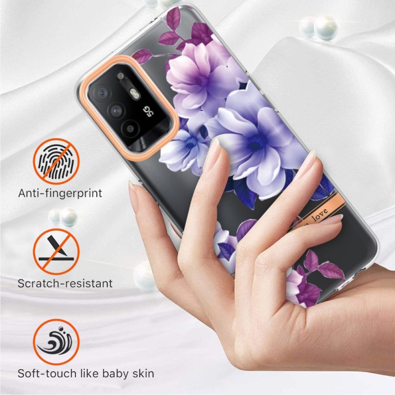 Kuori Oppo A94 5G Violetit Kukat