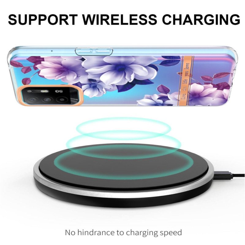 Kuori Oppo A94 5G Violetit Kukat