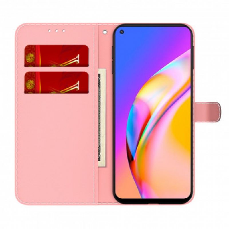 Nahkakotelo Oppo A94 5G Akvarelli