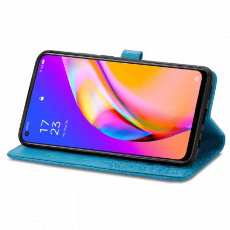 Nahkakotelo Oppo A94 5G Mandala Keskiaika