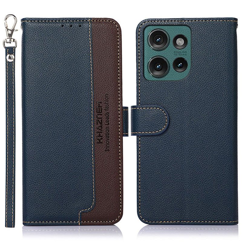 Kotelot Motorola Edge 50 Neo Puhelinkuoret Khazneh Bicolor Rfid-lompakko