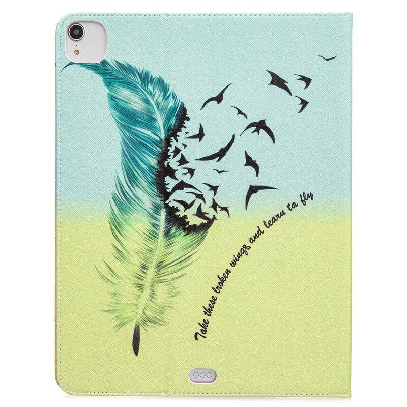 Flip Case iPad Pro 12.9" (2022) Höyhenpainatuskuvio