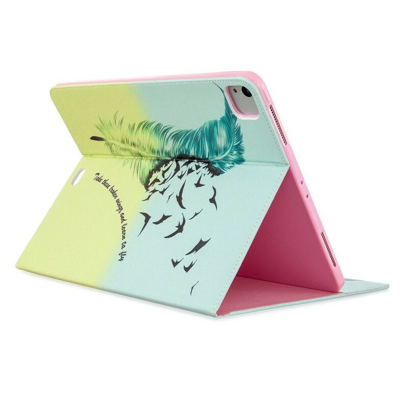 Flip Case iPad Pro 12.9" (2022) Höyhenpainatuskuvio