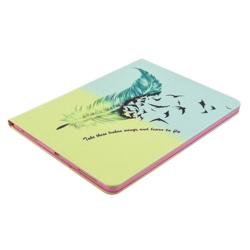 Flip Case iPad Pro 12.9" (2022) Höyhenpainatuskuvio