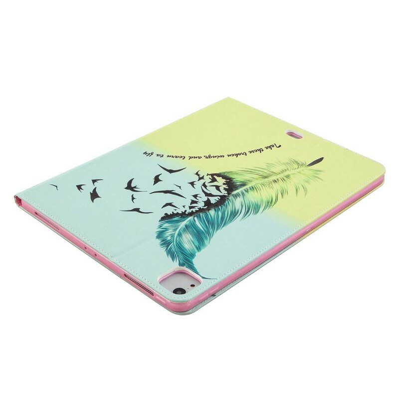 Flip Case iPad Pro 12.9" (2022) Höyhenpainatuskuvio