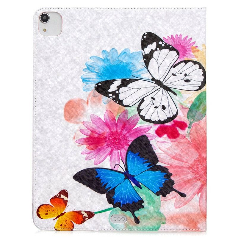 Flip Case iPad Pro 12.9" (2022) Perhoset Painettu Kuvio