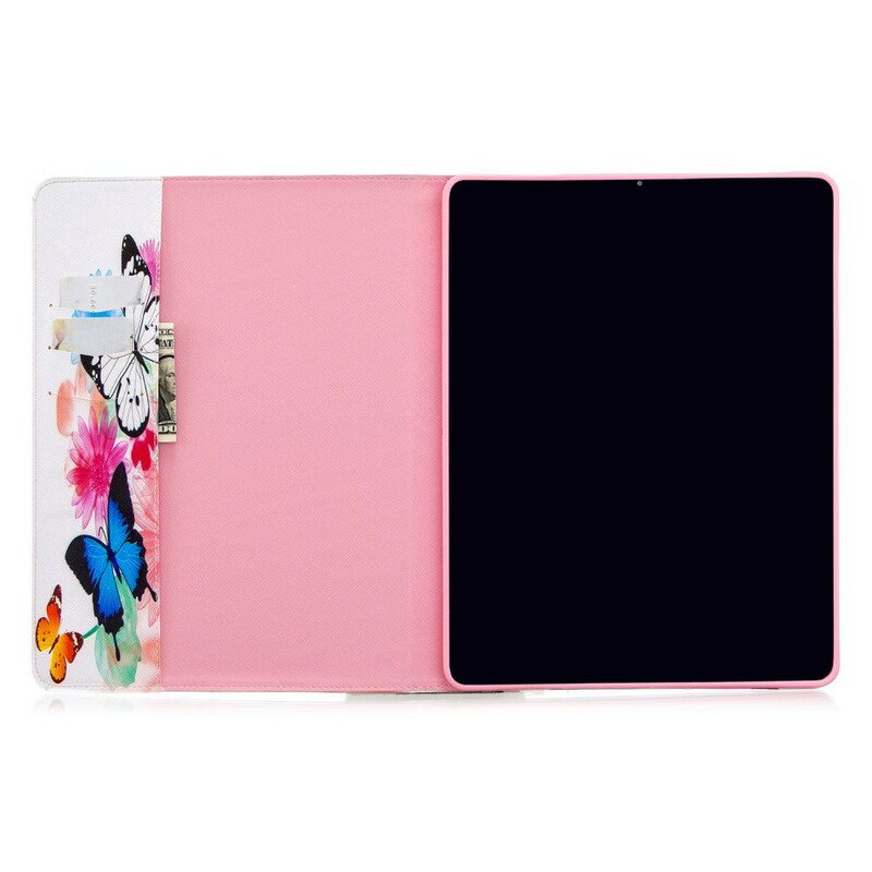 Flip Case iPad Pro 12.9" (2022) Perhoset Painettu Kuvio