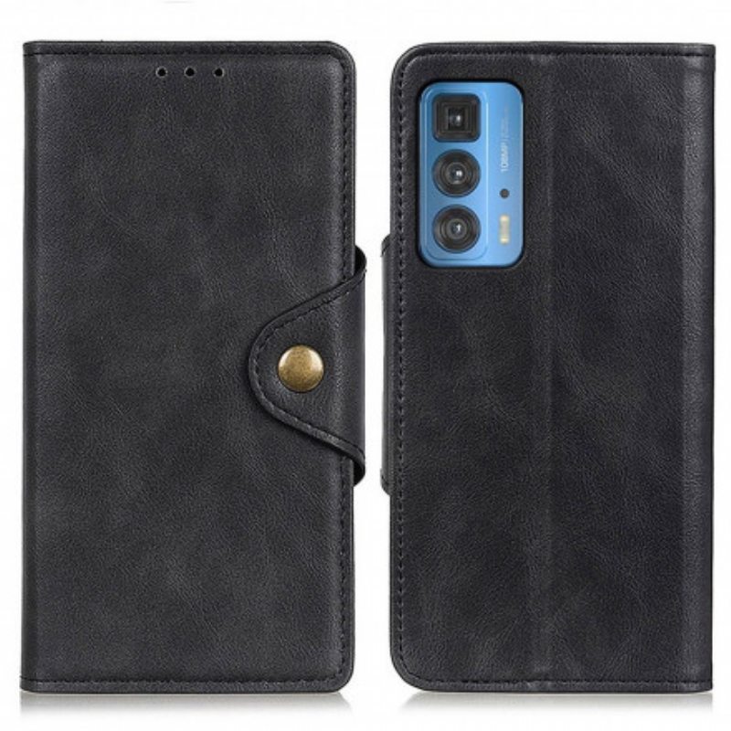 Kotelot Motorola Edge 20 Pro Keinonahkainen Nappi