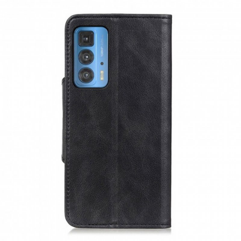 Kotelot Motorola Edge 20 Pro Keinonahkainen Nappi