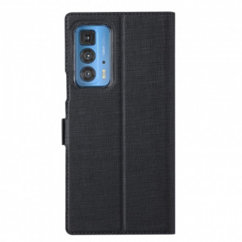 Puhelinkuoret Motorola Edge 20 Pro Kotelot Flip Teksturoitu Vili