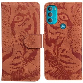 Kotelot Moto G71 5G Tiger-kasvoprintti