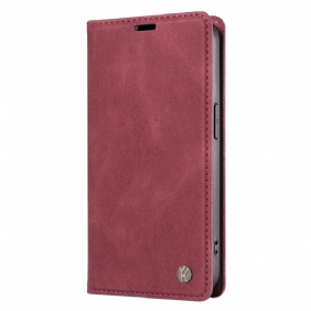 Nahkakotelo Xiaomi 15 Yikatu Mokkanahkaefekti