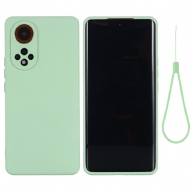 Kuori Huawei Nova 9 Pro Nestemäinen Silikoni Kaulanauhalla
