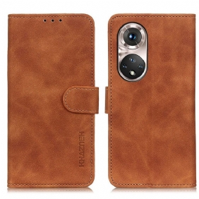 Nahkakotelo Huawei Nova 9 Pro Khazneh Vintage Nahkaefekti
